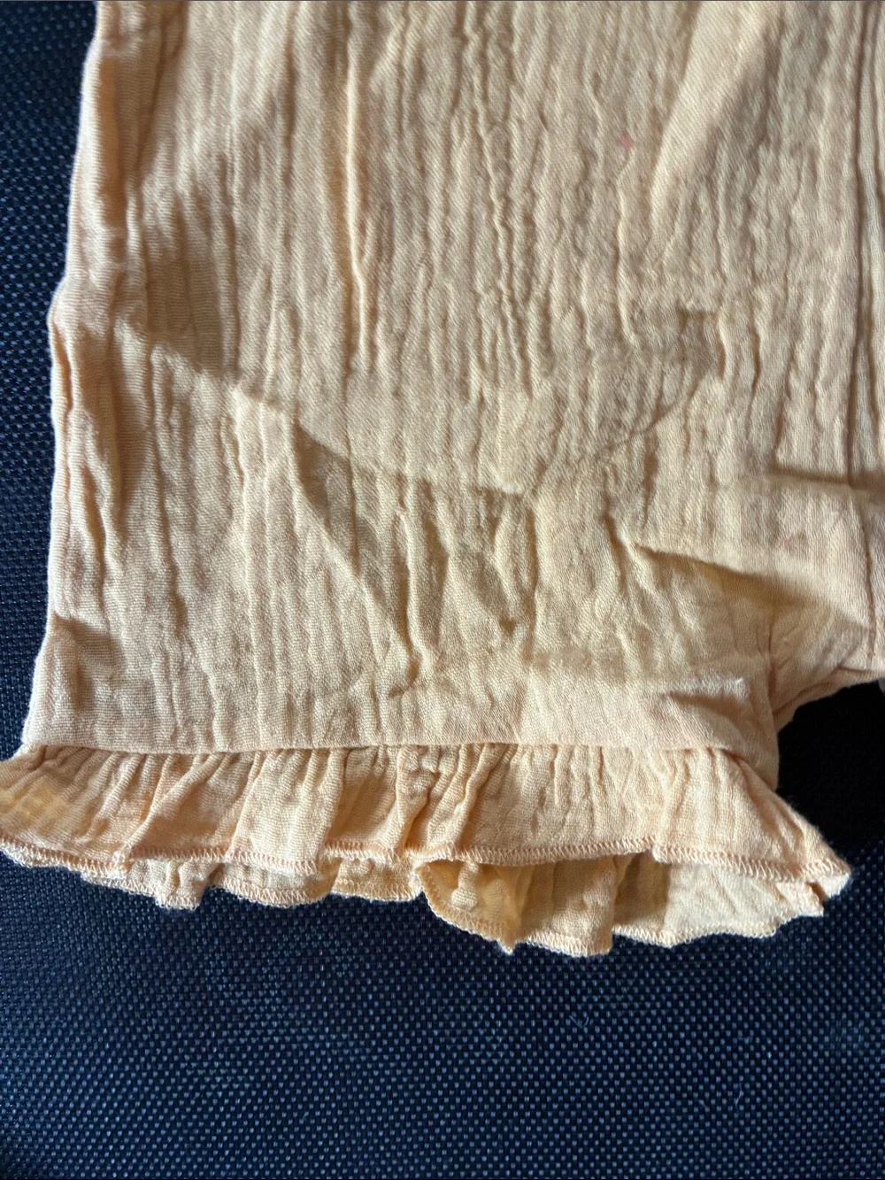Rachel Zoe Peach Crinkle Tie-Shoulder Romper